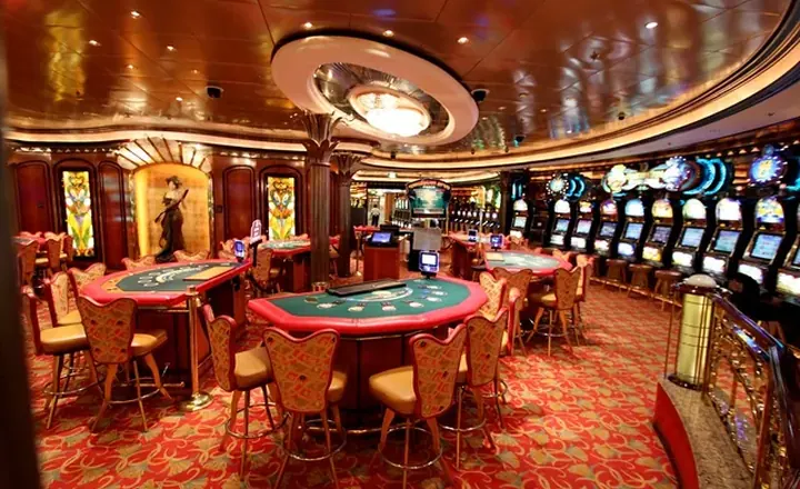 Casino floor with gaming tables