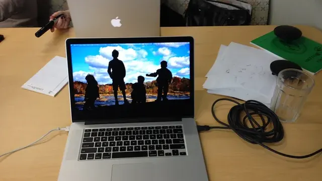 Laptop on a desk